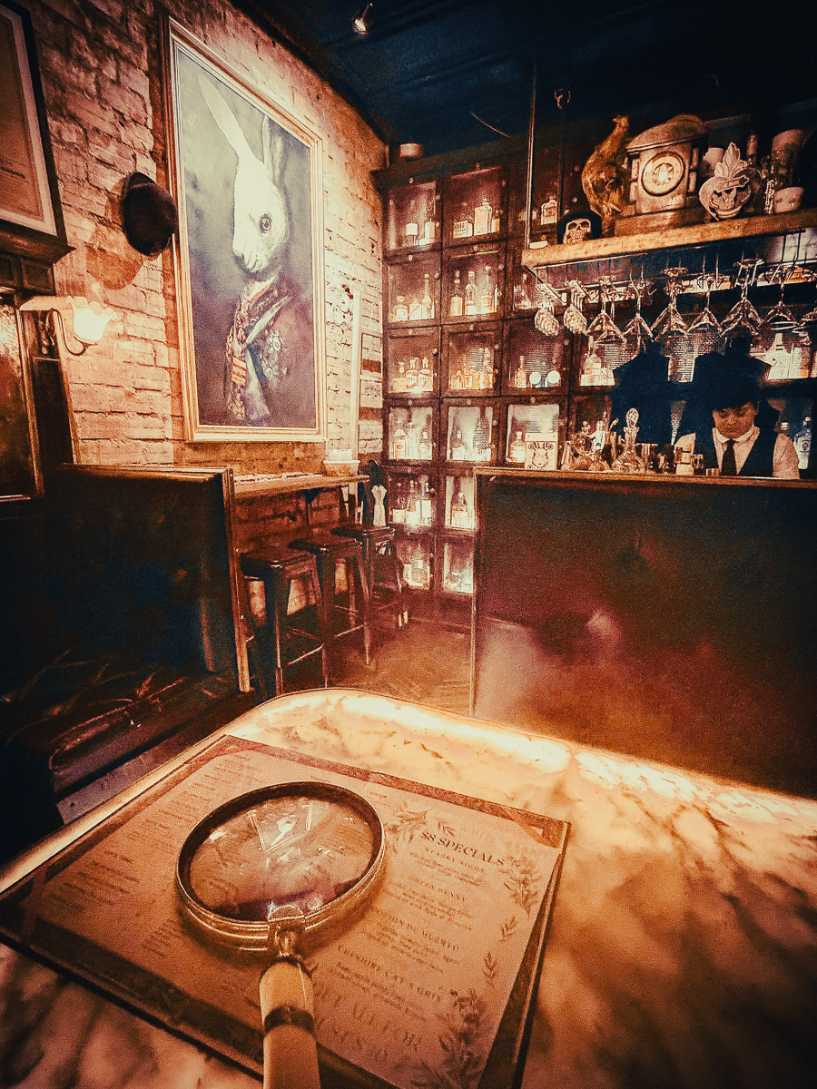 The utterly cool The White Rabbit bar in Bassac Lane. Inspired by Alice in Wonderland.